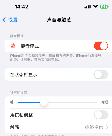 滨州苹果15Pro维修网点分享iPhone15Pro系列机型中隐藏静音图标 