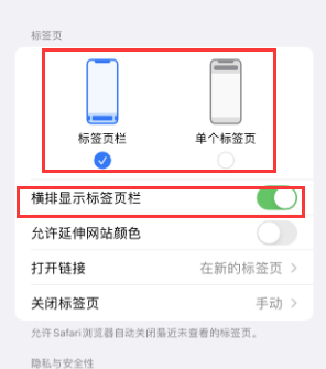 滨州iPhone授权维修分享Safari浏览器如何切换标签栏位置 